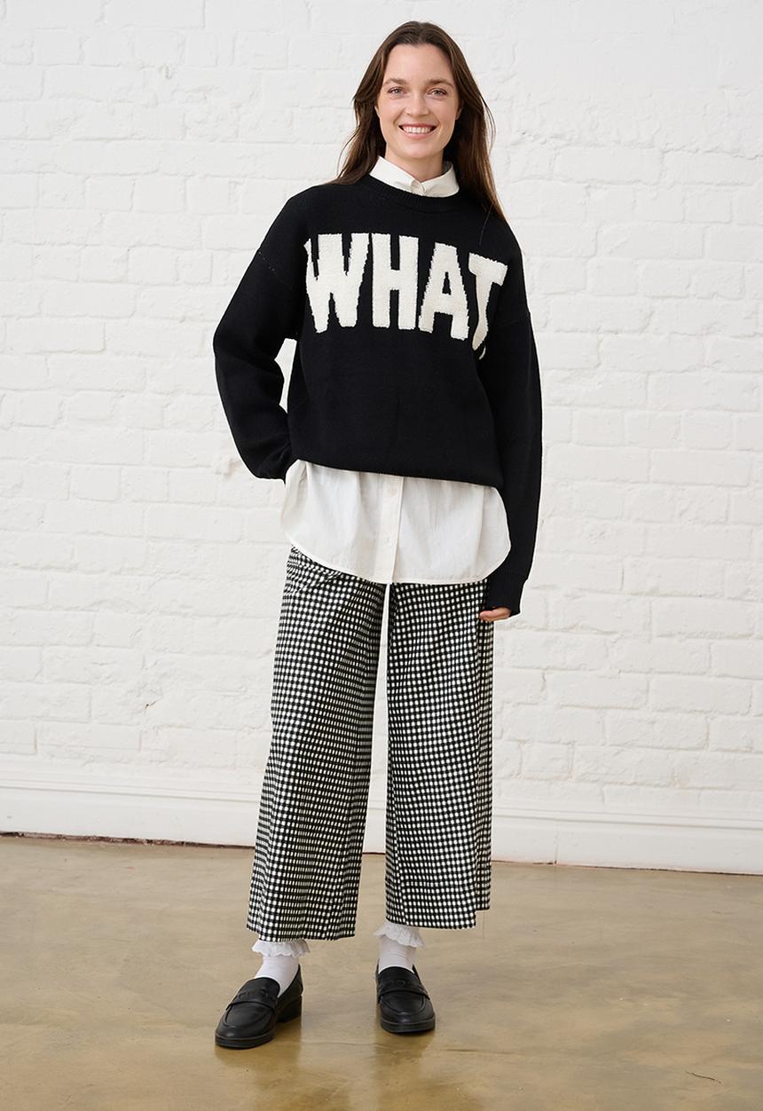 Me&B - Bengaline Pants - Black & White