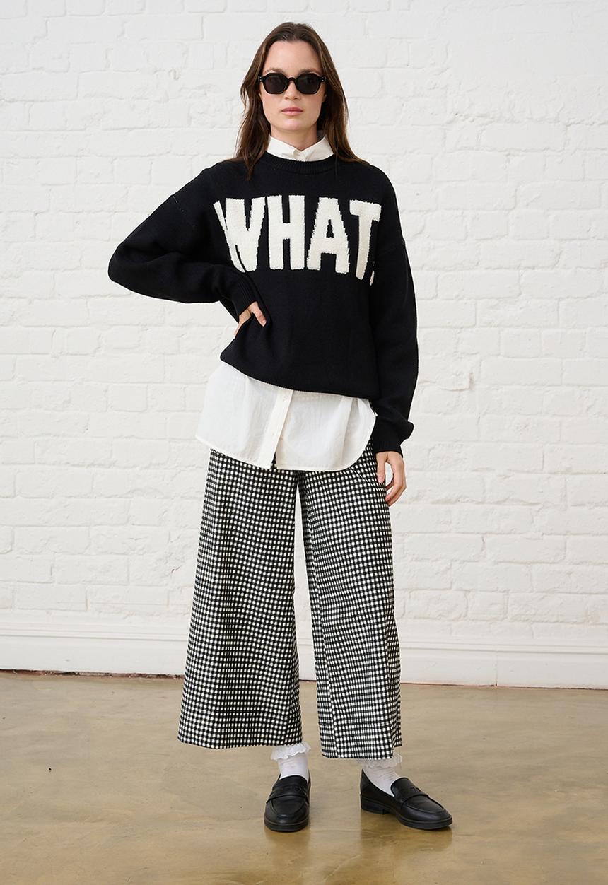Me&B - Bengaline Pants - Black & White