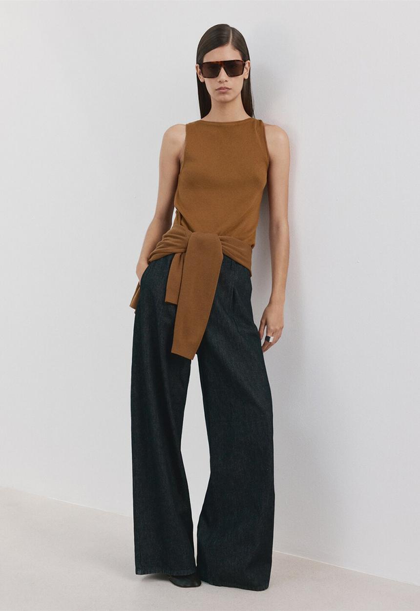 MANGO - Top suenyo  -  dark brown