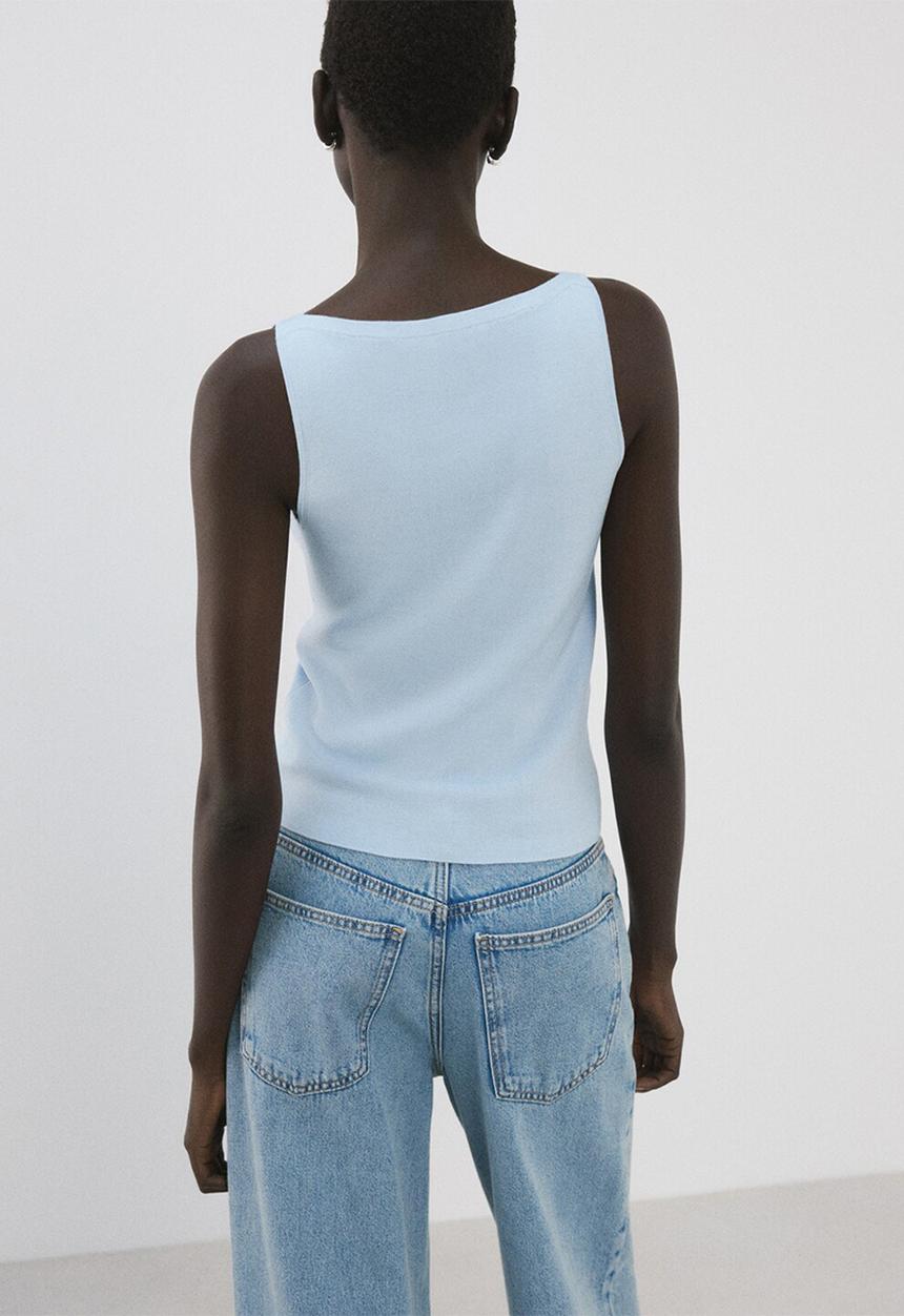 MANGO - Top suenyo - light/pastel blue
