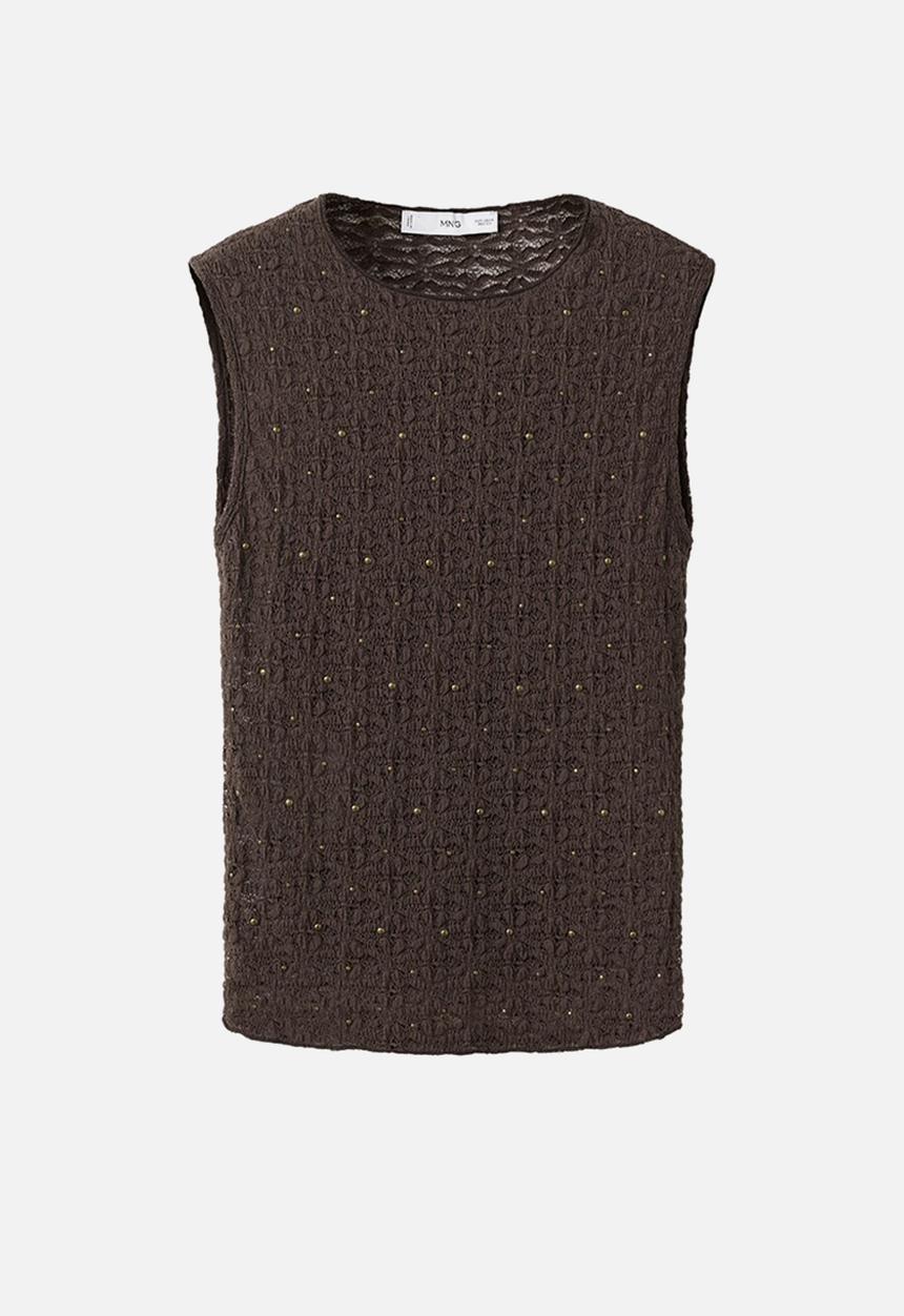 MANGO - Top pati - dark brown