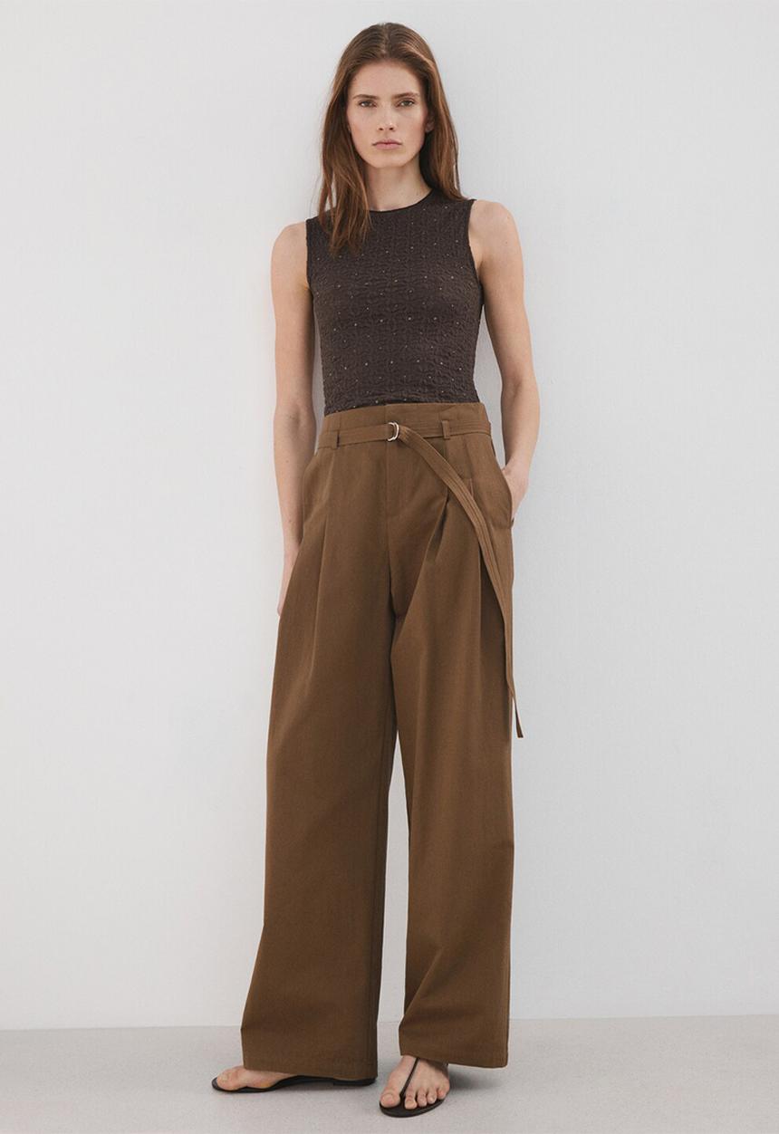 MANGO - Top pati - dark brown