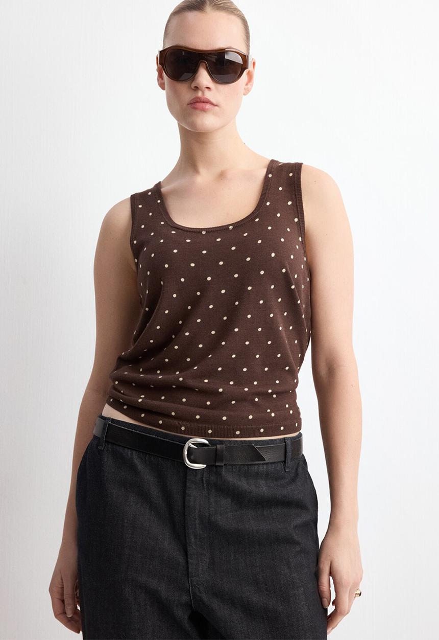 MANGO - Top sevilla - dark brown