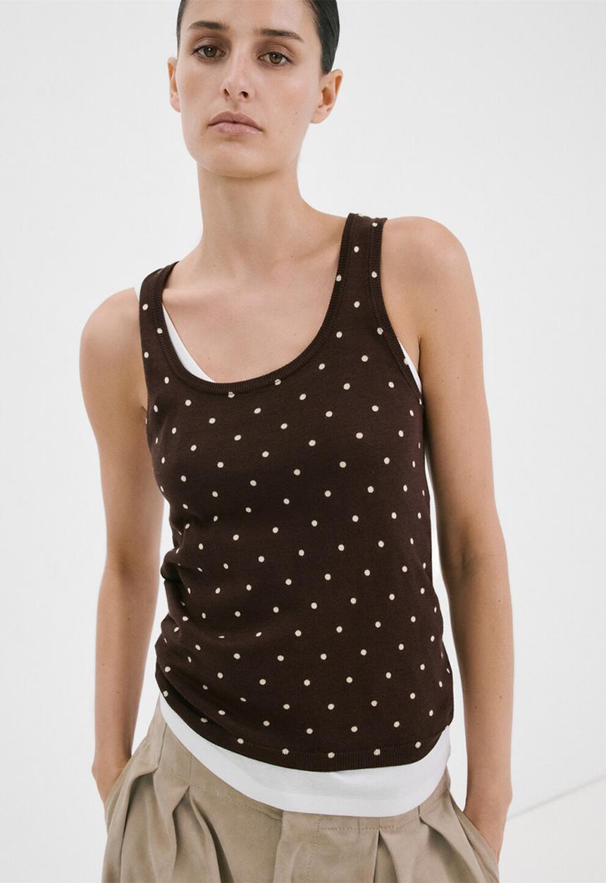 MANGO - Top sevilla - dark brown