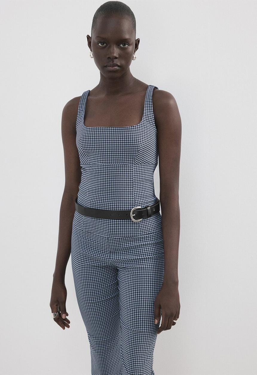 MANGO - Top victoria - medium blue