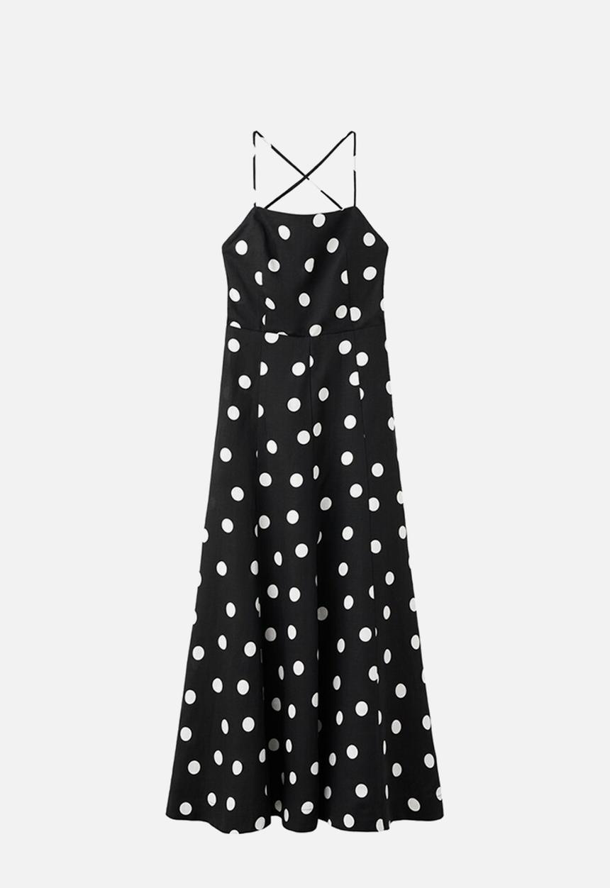 MANGO - Dress doty - black