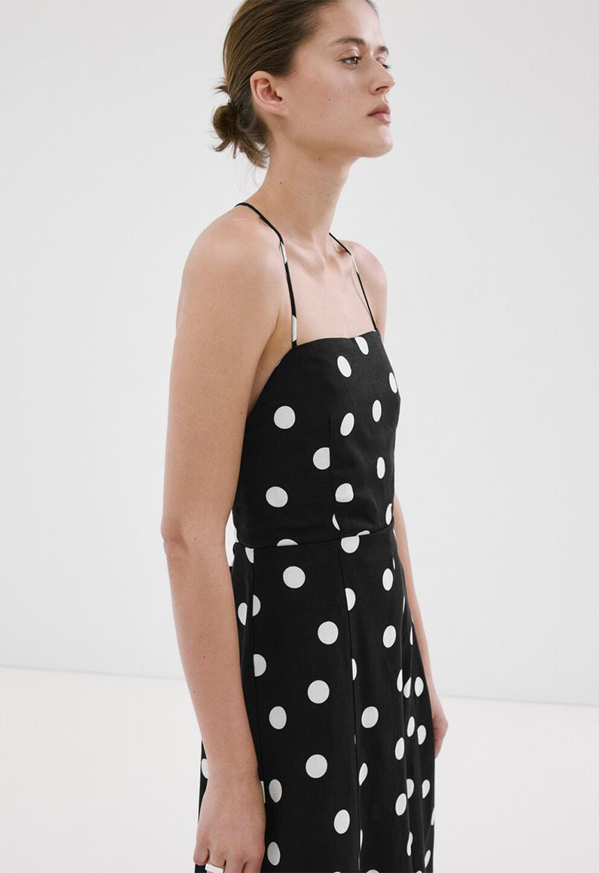 MANGO - Dress doty - black