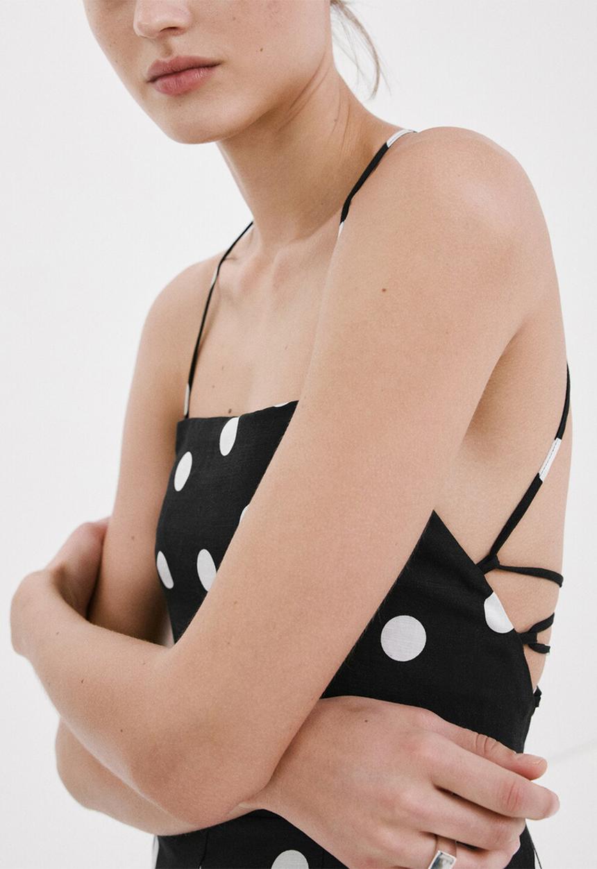 MANGO - Dress doty - black