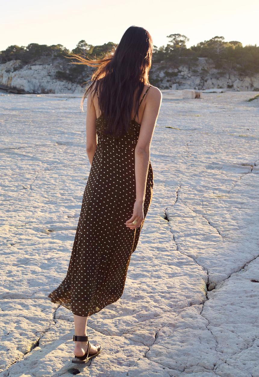 MANGO - Dress dancer - dark brown