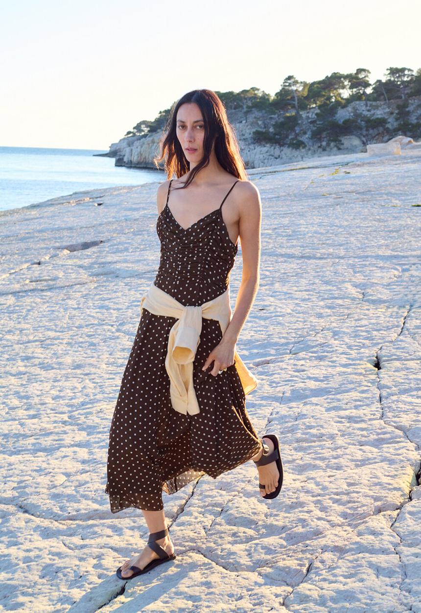 MANGO - Dress dancer - dark brown
