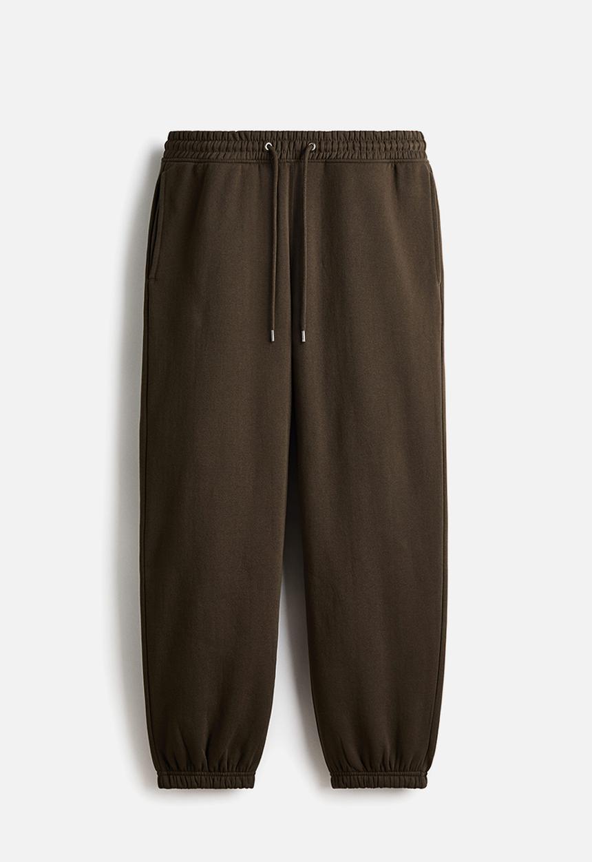 H&M - Relaxed fit sweatpants - dark khaki green