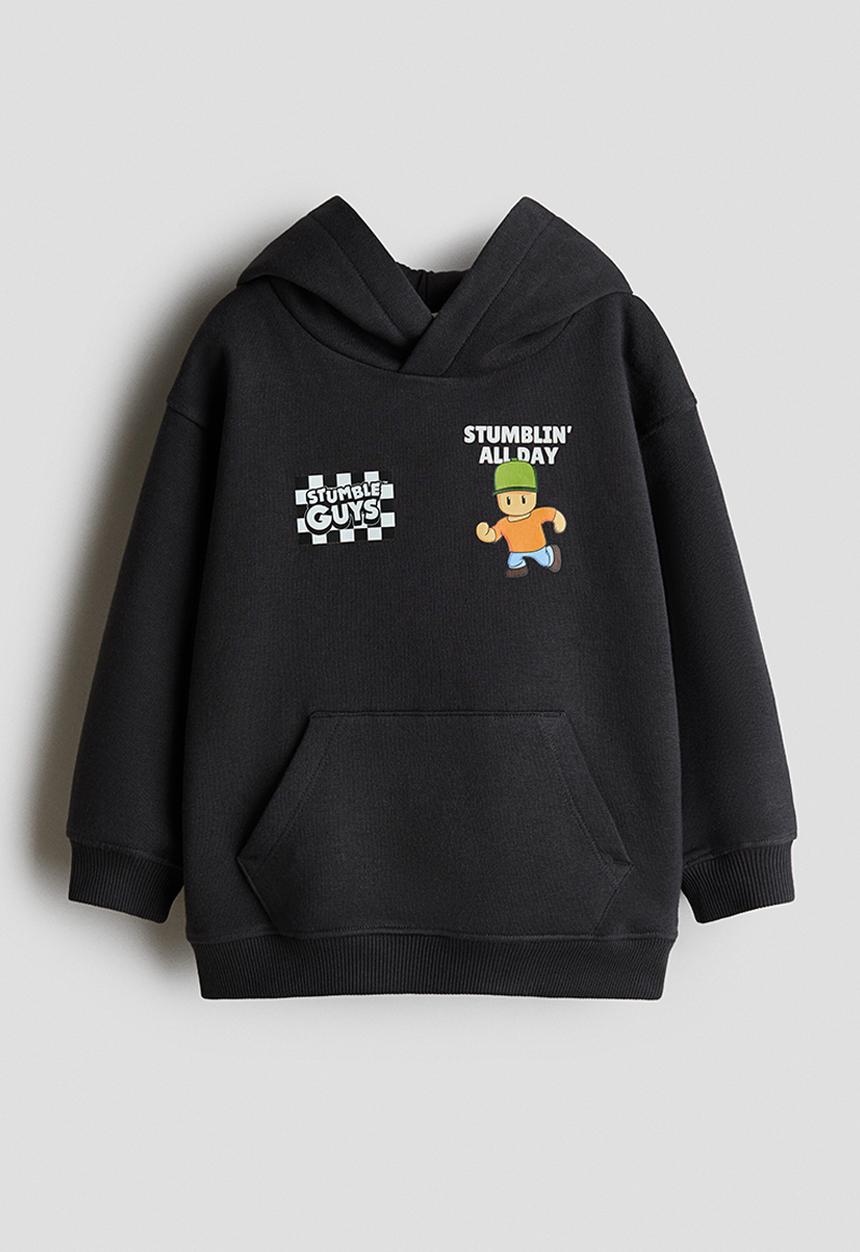 H&M - Printed hoodie - black/stumble guys