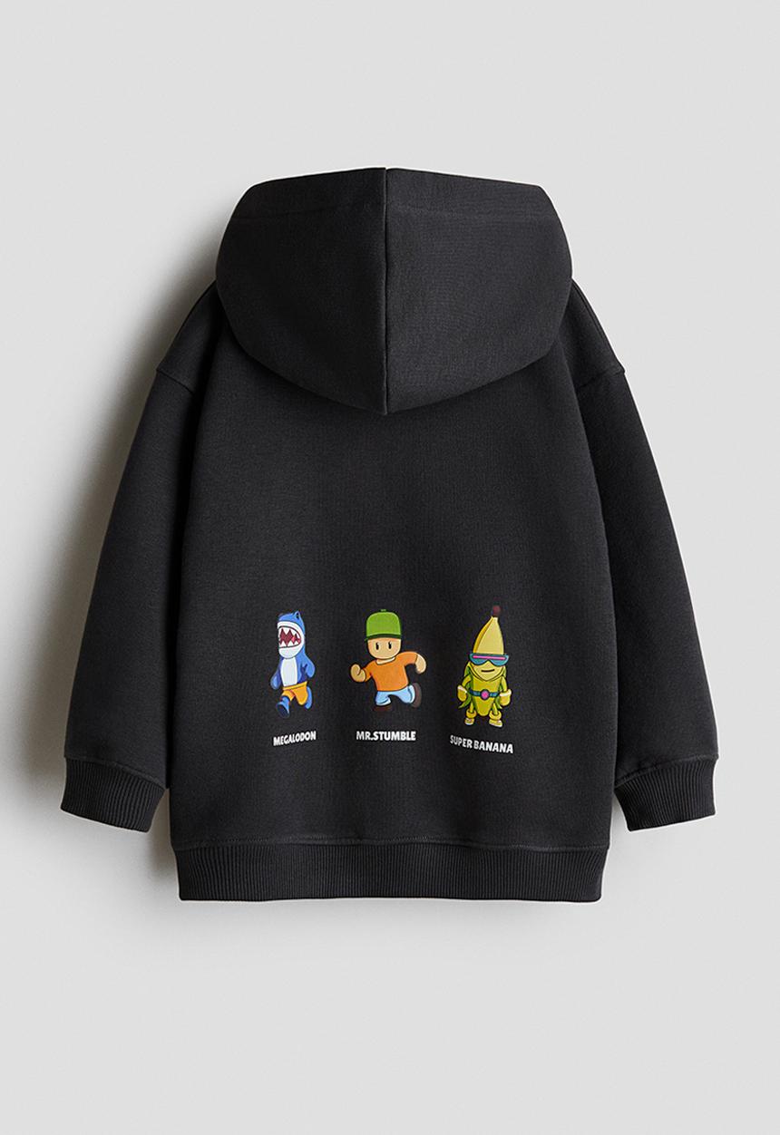 H&M - Printed hoodie - black/stumble guys