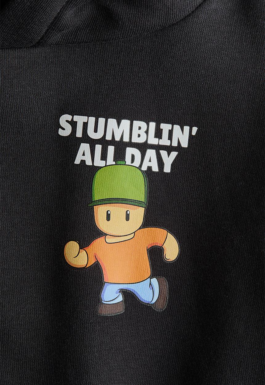 H&M - Printed hoodie - black/stumble guys