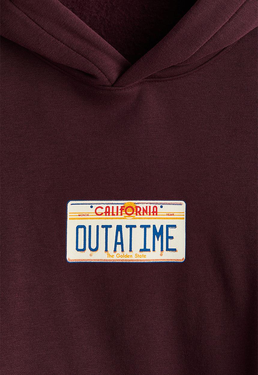 H&M - Loose fit hoodie - burgundy/california