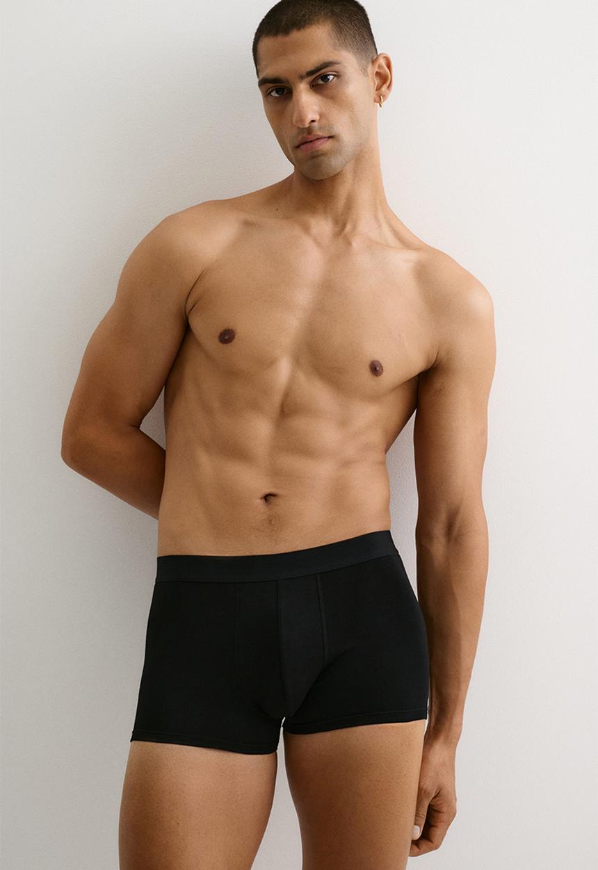 H&M - 3-Pack mid trunks with lycra - grey marl/black