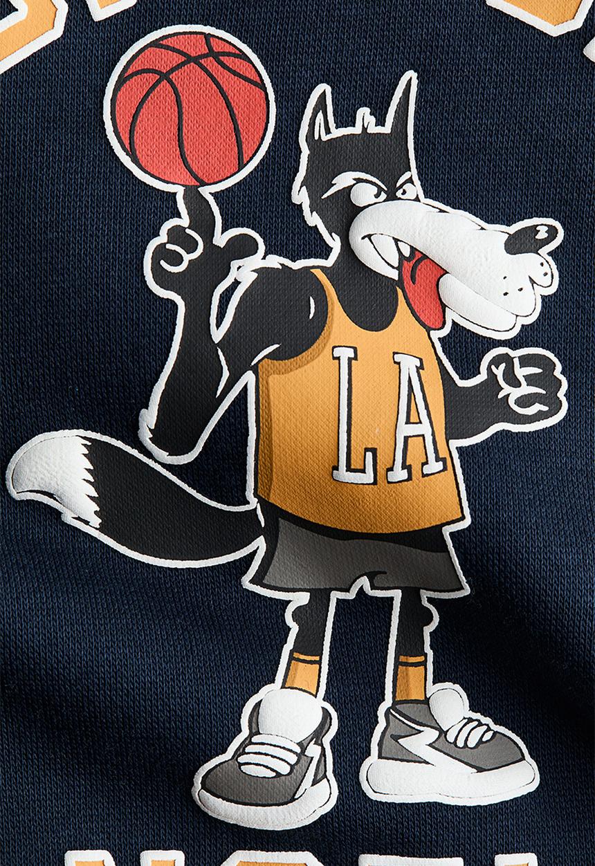 H&M - Hoodie - navy blue/los angeles