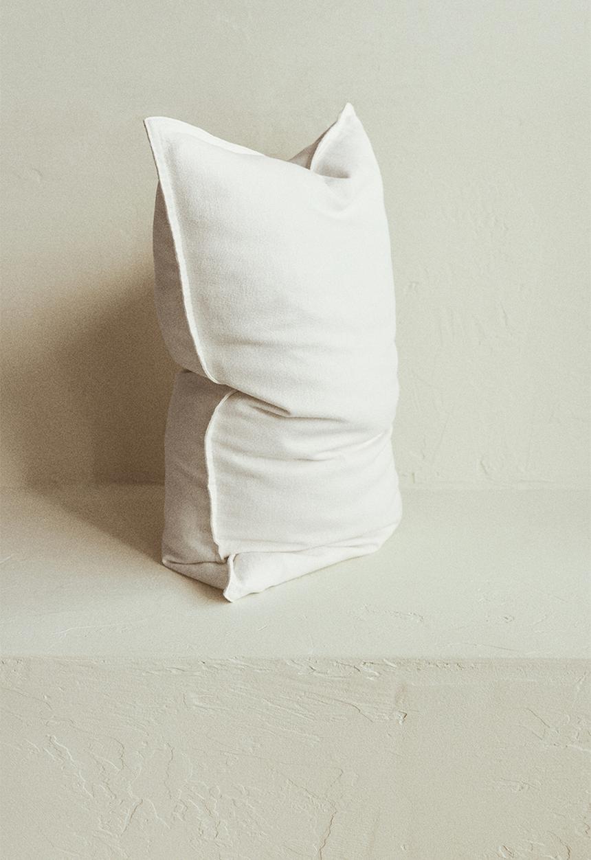 H&M - Linen-blend cushion cover - white