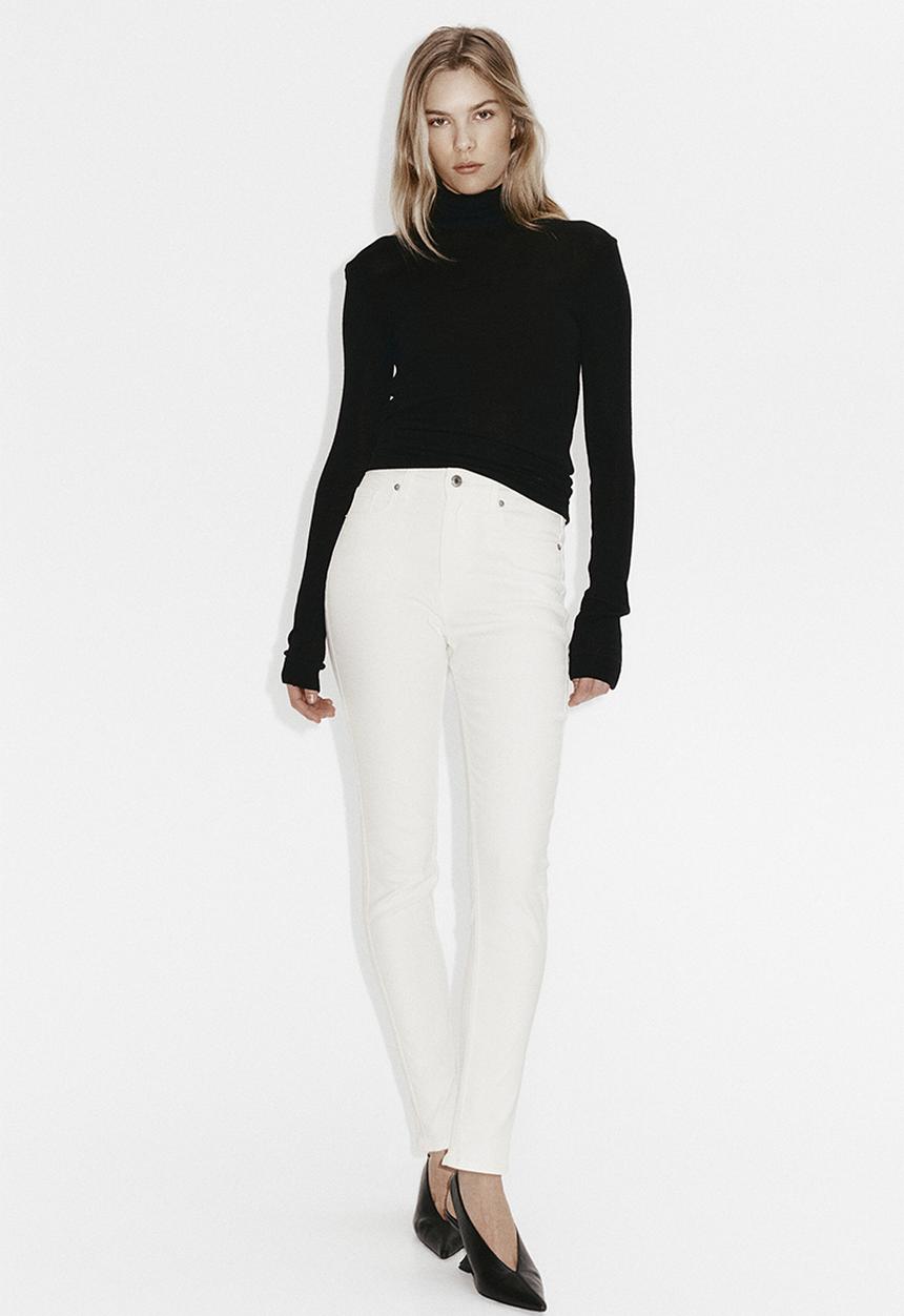H&M - Skinny high waist jeans - white