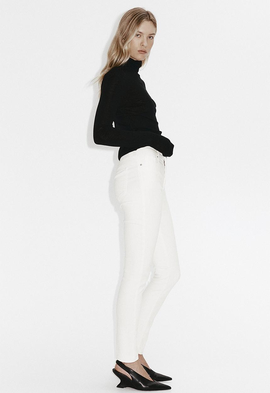 H&M - Skinny high waist jeans - white