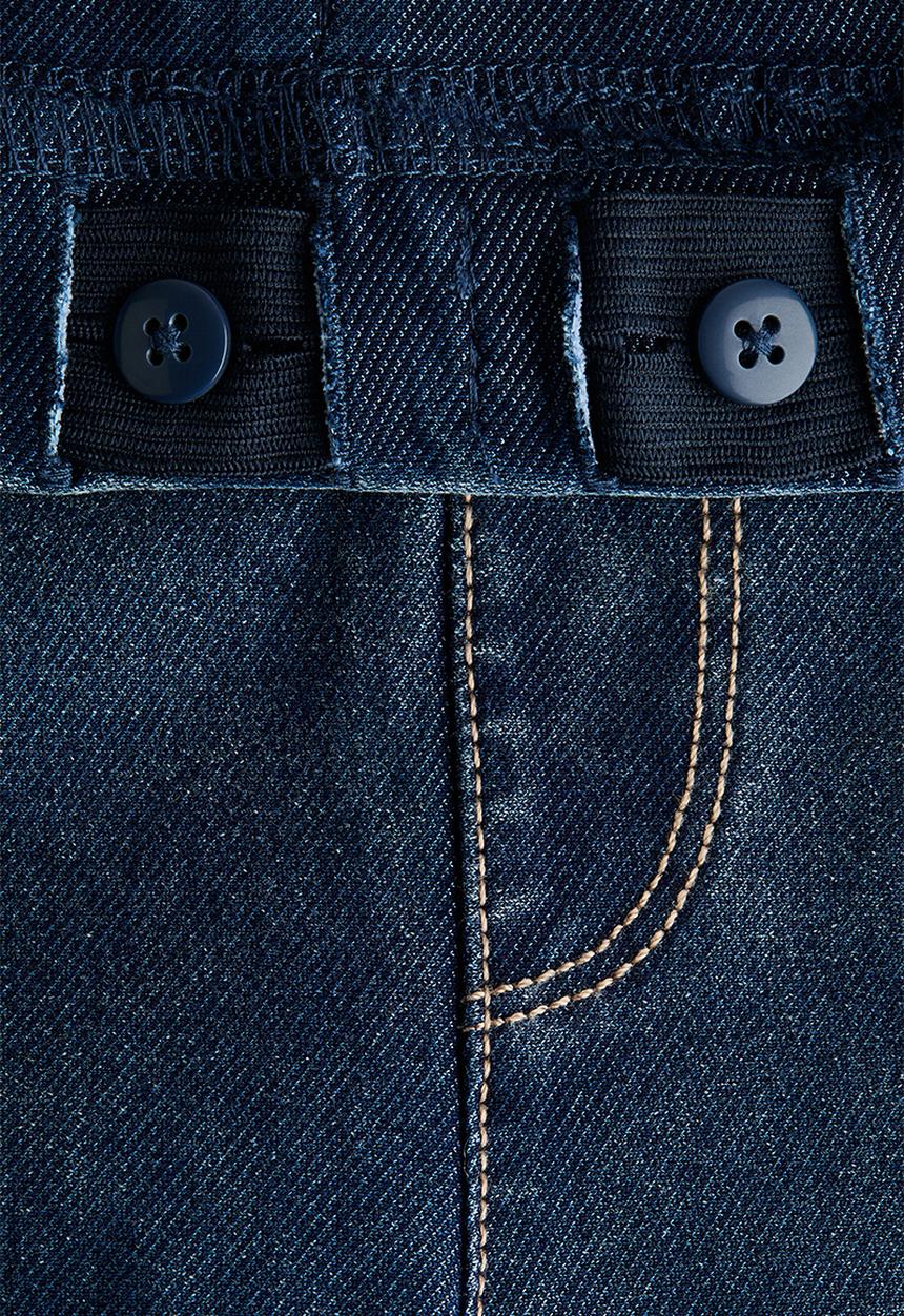 H&M - Wide denim-look trousers - dark denim blue