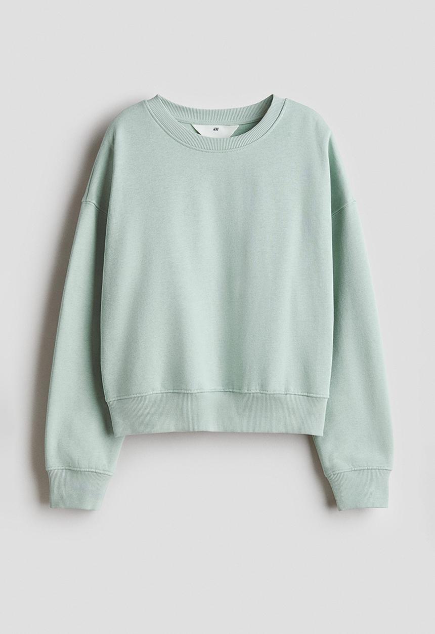 H&M - Crew-neck sweatshirt - light dusty green