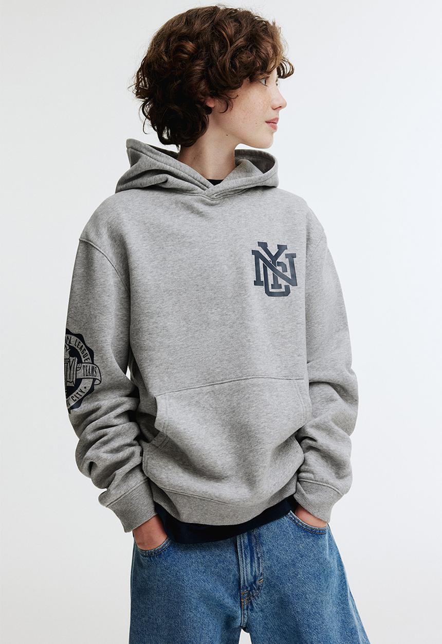 H&M - Hoodie - grey marl/nyc
