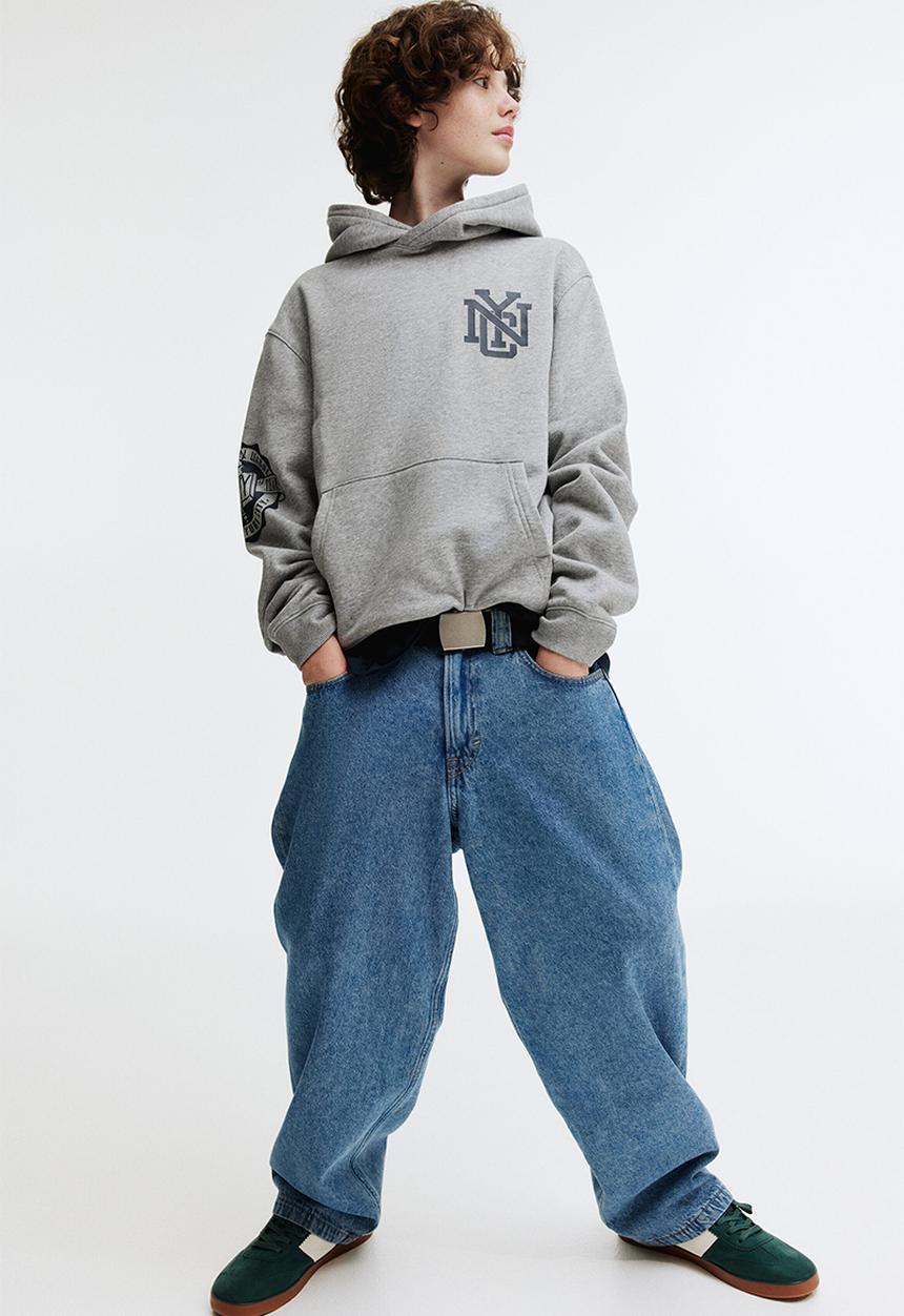 H&M - Hoodie - grey marl/nyc