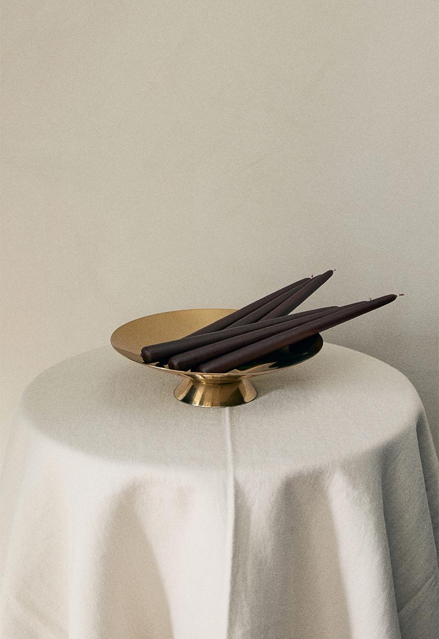 H&M - Large pedestal bowl - gold-coloured