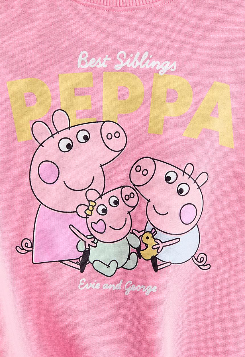 H&M - Printed sweatshirt - pink/peppa pig
