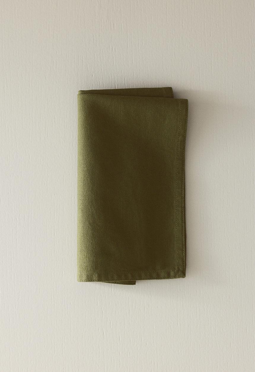 H&M - 4-Pack linen-blend napkins - khaki green
