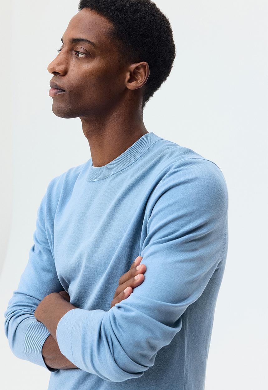 H&M - Regular fit fine-knit jumper - dusty blue