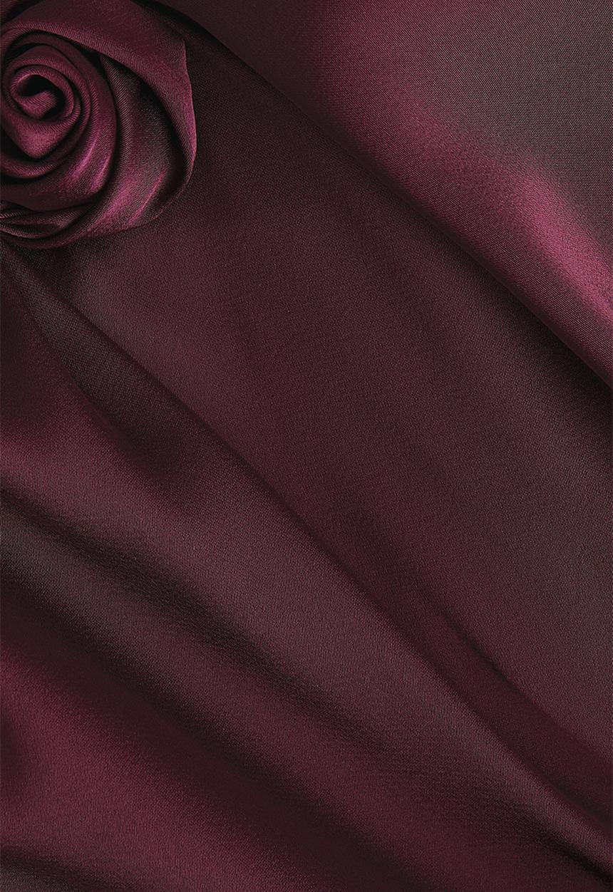 H&M - Tie-detail satin slip dress - plum