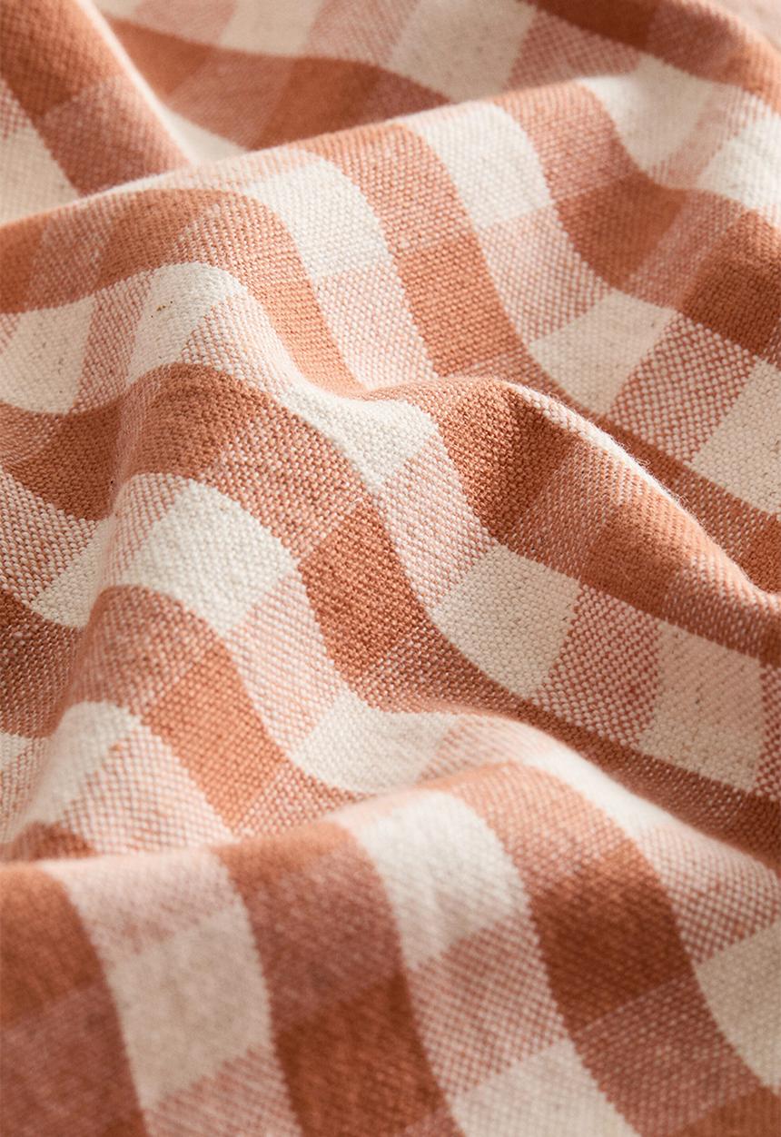 H&M - 4-Pack cotton napkins - terracotta/gingham check