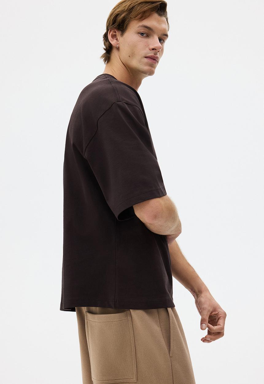H&M - Oversized fit T-shirt - dark brown