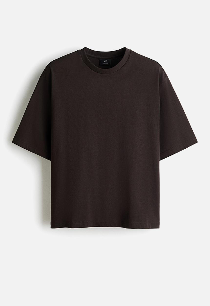 H&M - Oversized fit T-shirt - dark brown