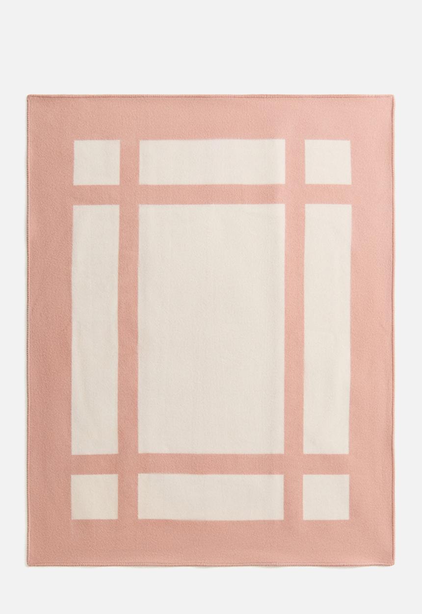 H&M - Wool-blend blanket - pink/cream
