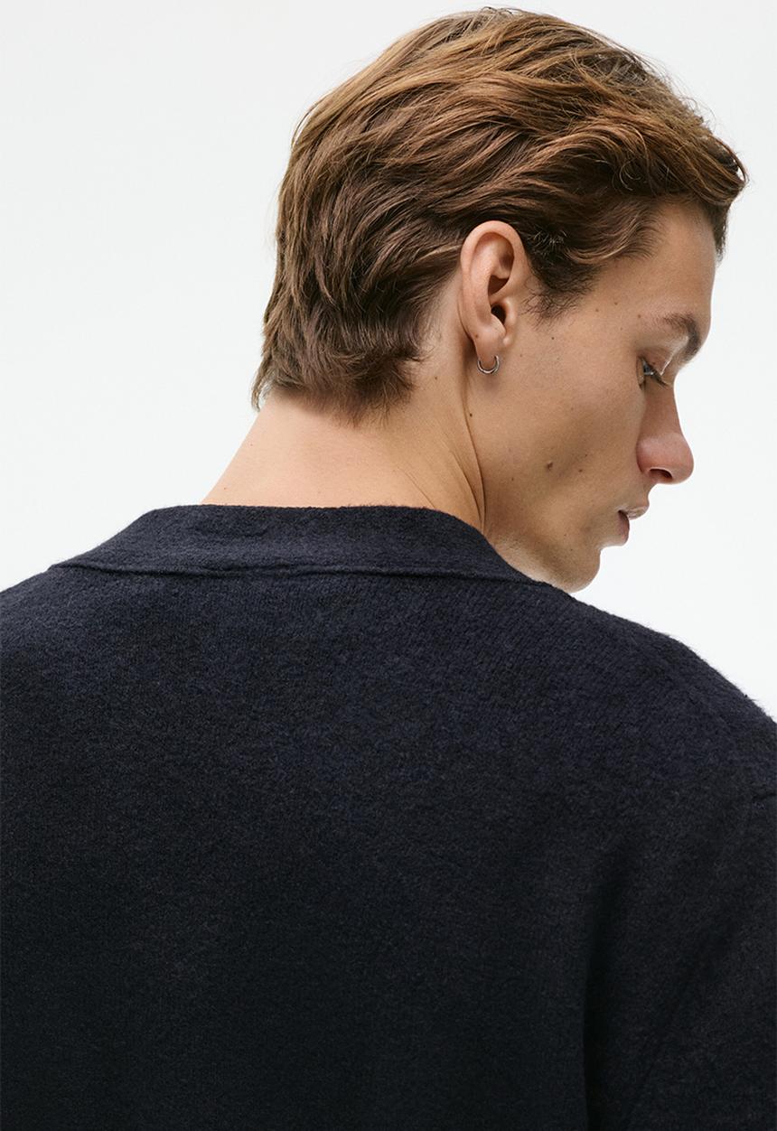H&M - Regular fit brushed cardigan - black