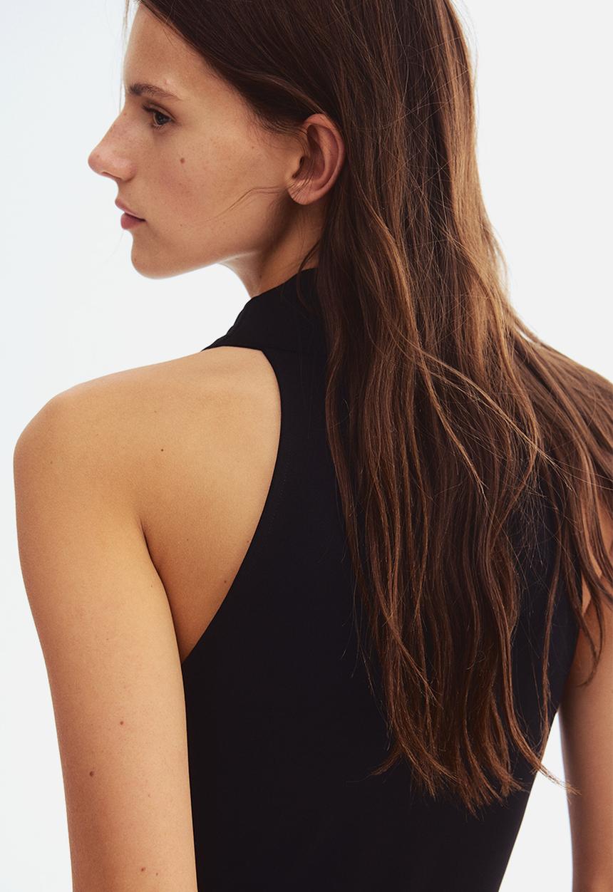 H&M - Cowl-neck body - black