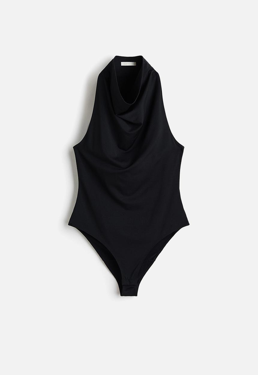 H&M - Cowl-neck body - black