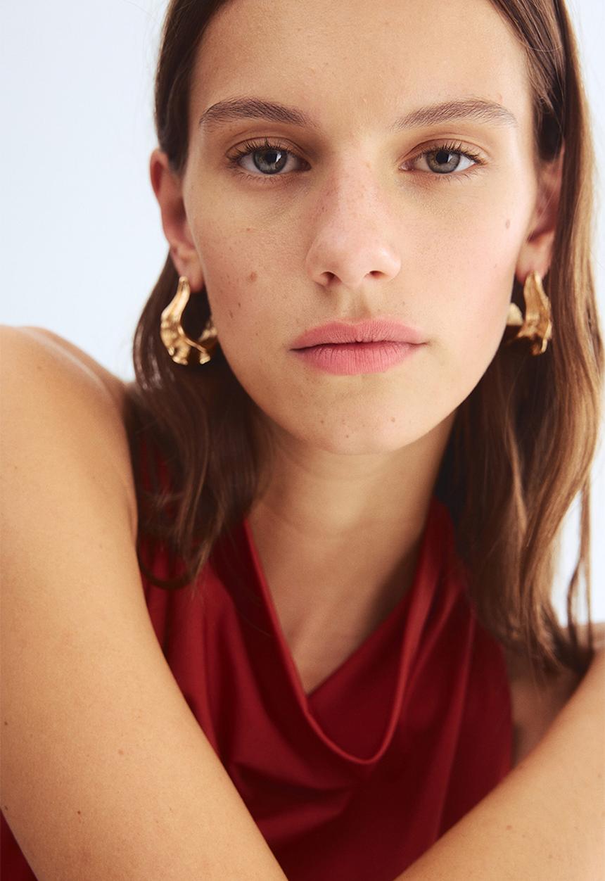 H&M - Cowl-neck body - red