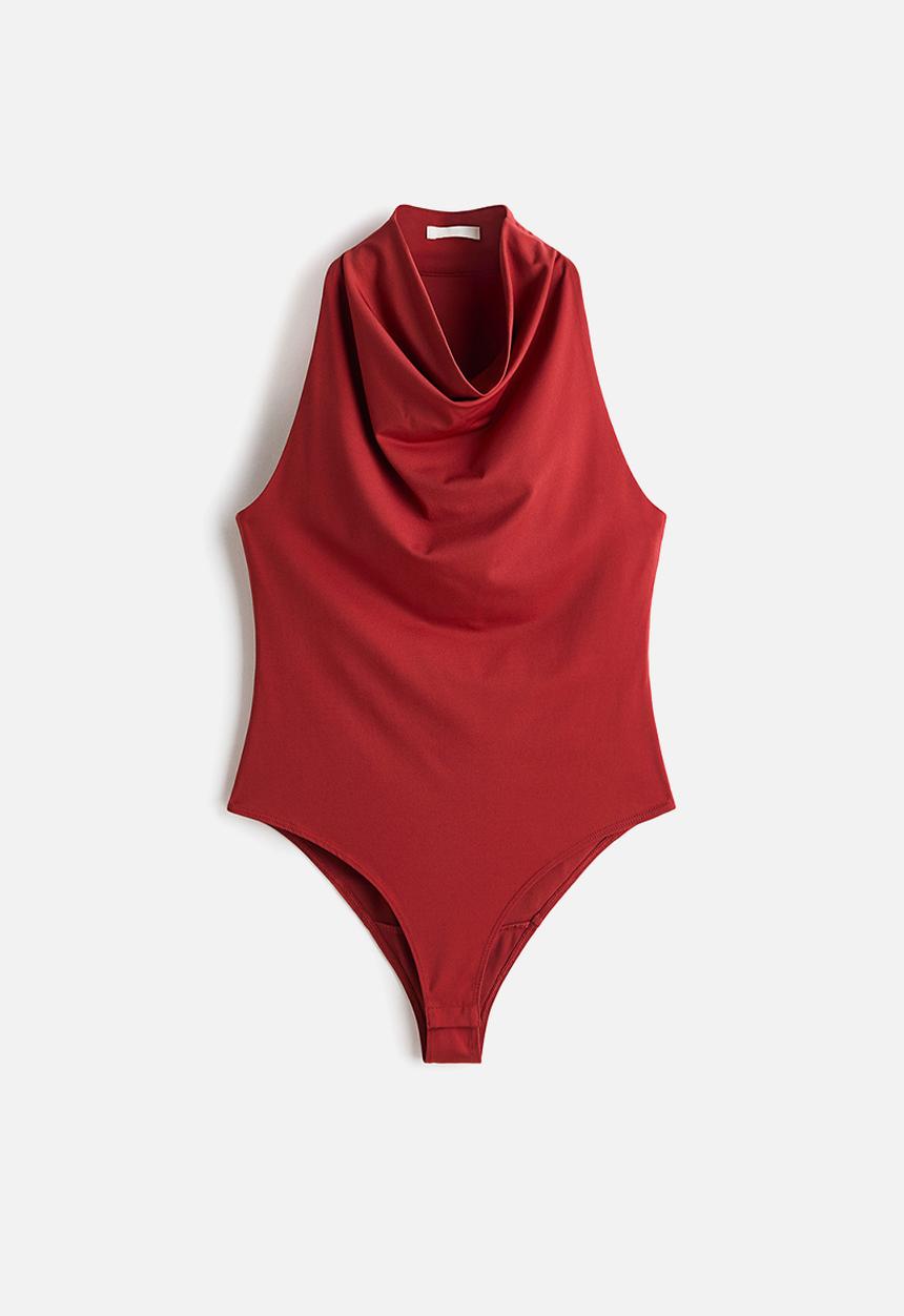 H&M - Cowl-neck body - red