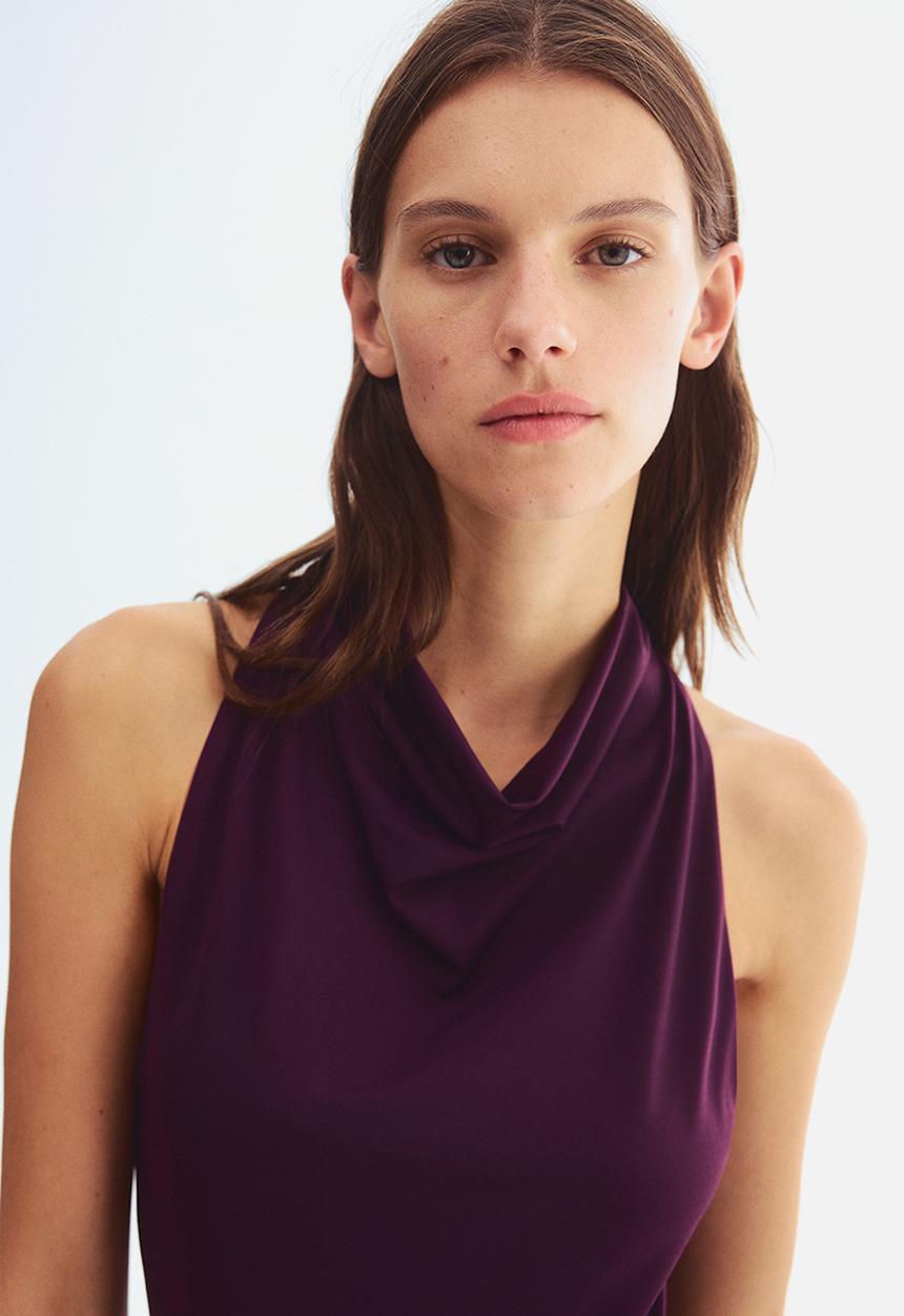 H&M - Cowl-neck body - plum purple