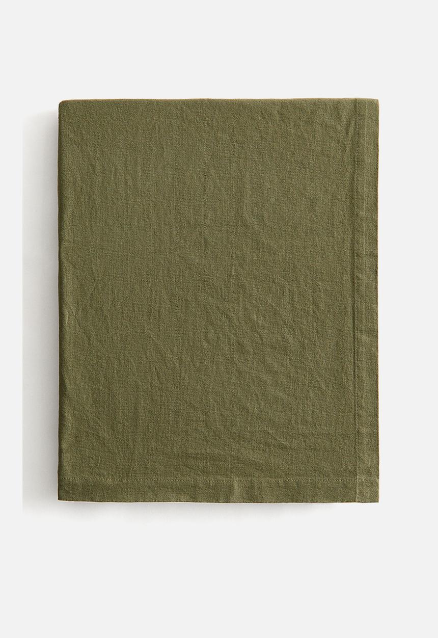 H&M - Linen-blend tablecloth - forest green