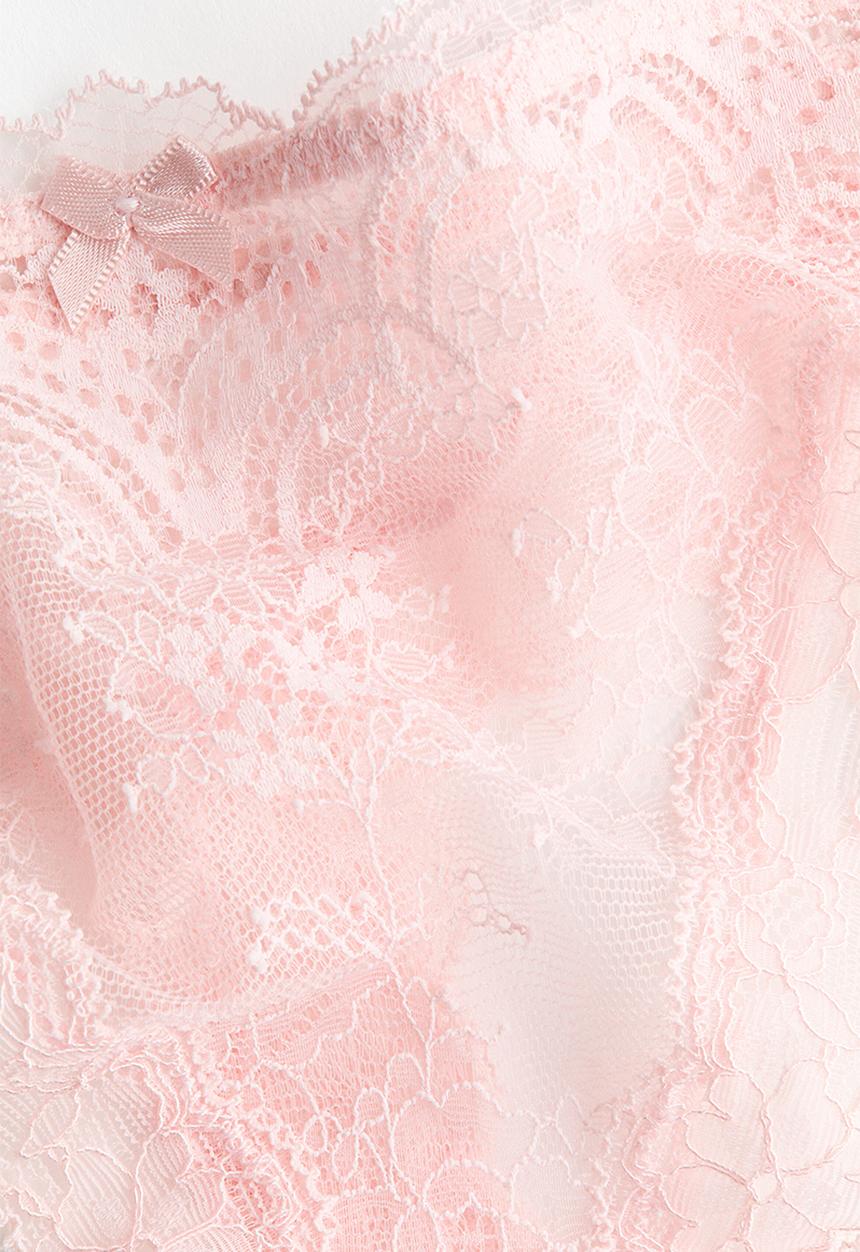 H&M - 2-Pack lace thong briefs - light pink