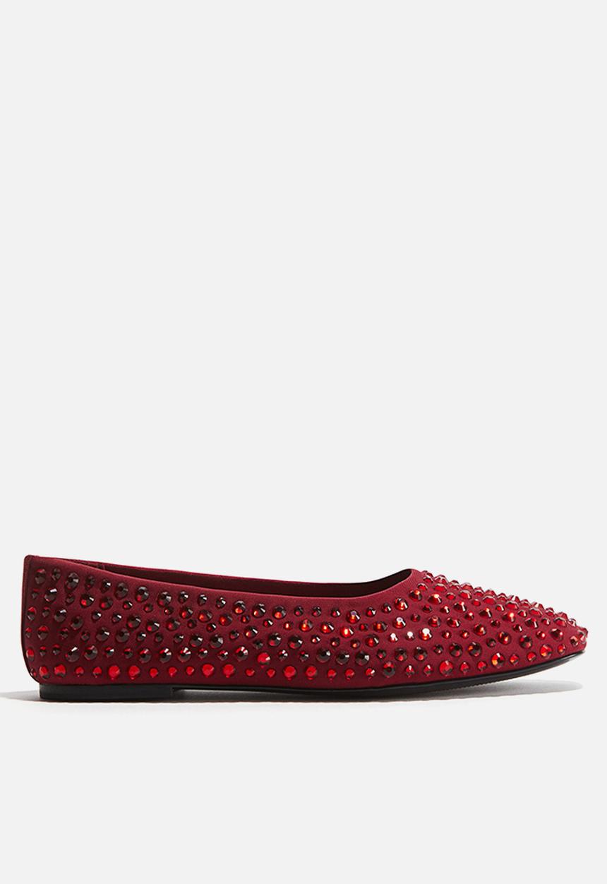 H&M - Embellished ballet pumps - red