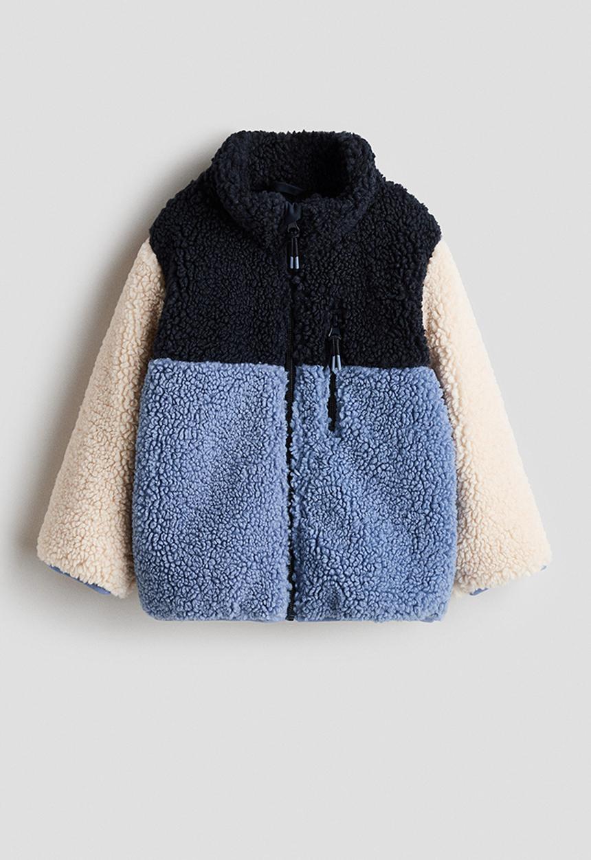 H&M - Teddy jacket - blue/colour block