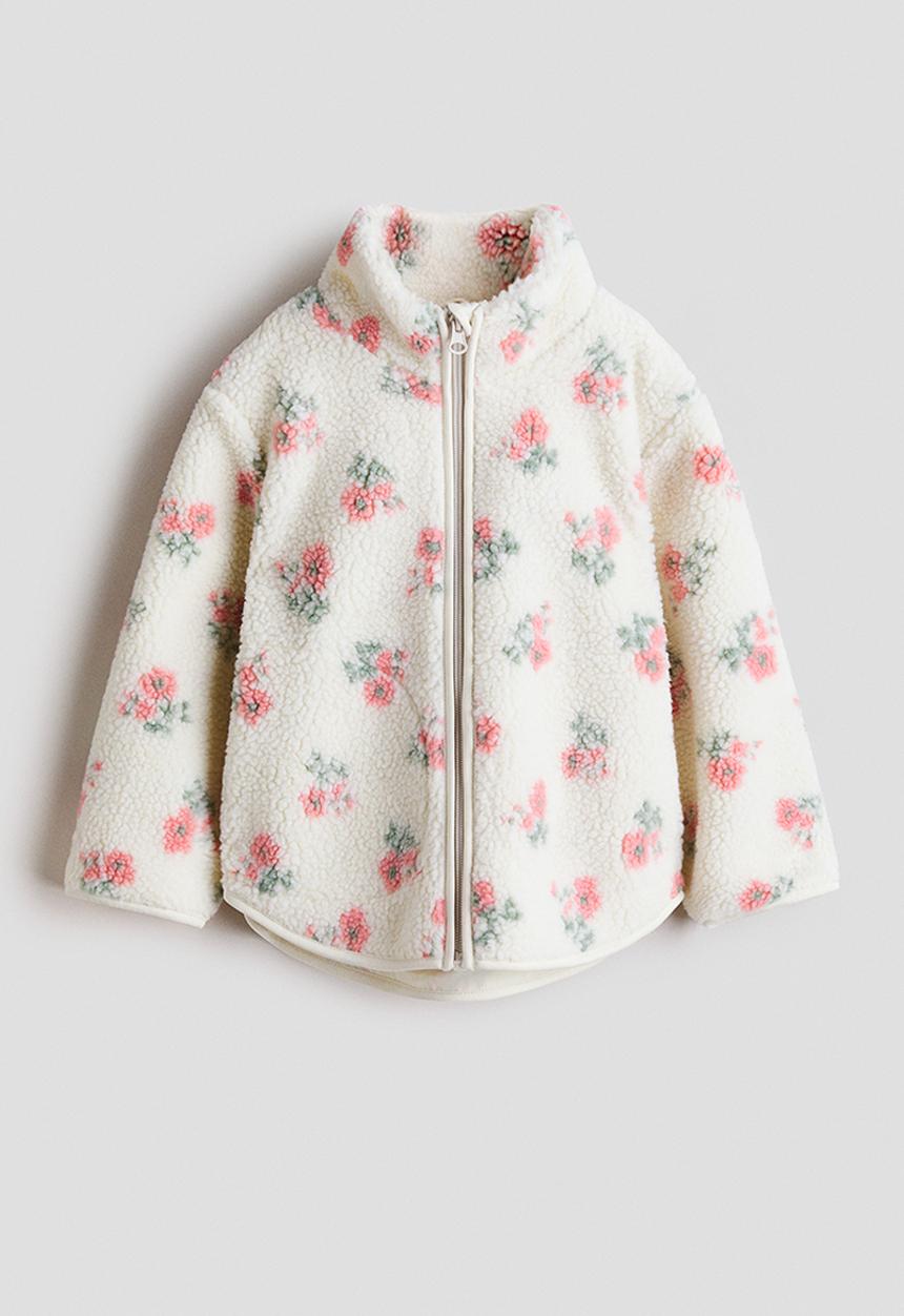 H&M - Teddy jacket - white/floral