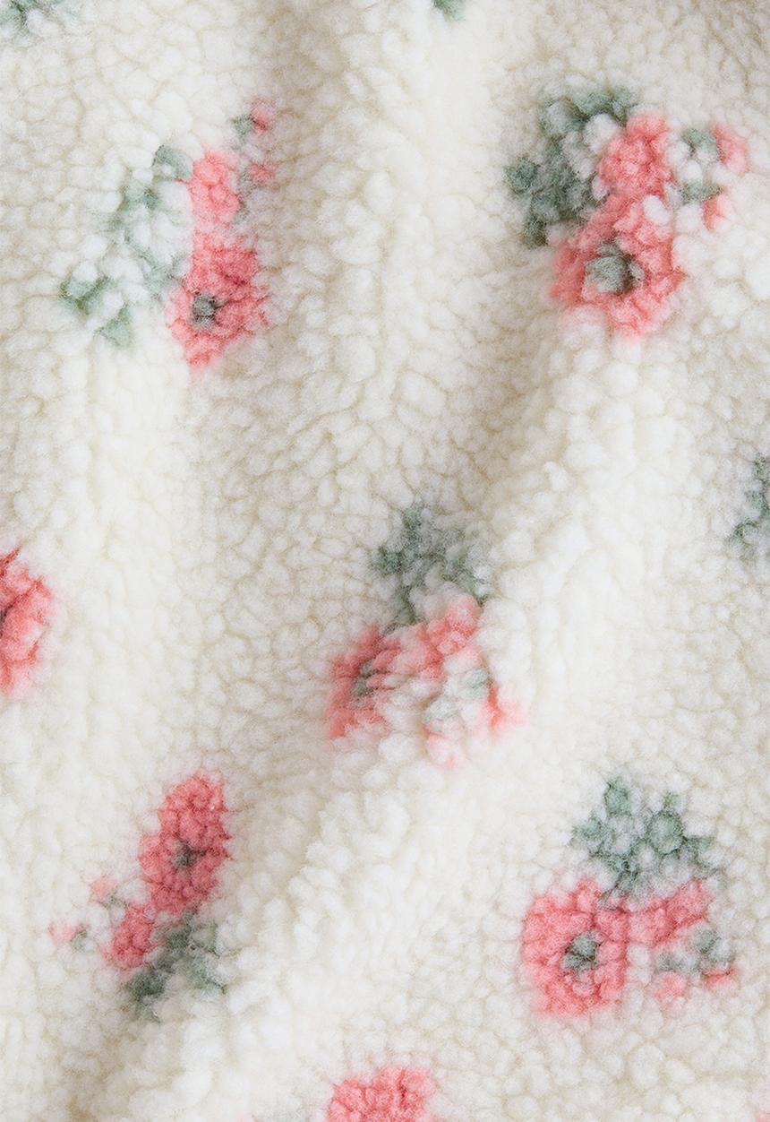 H&M - Teddy jacket - white/floral