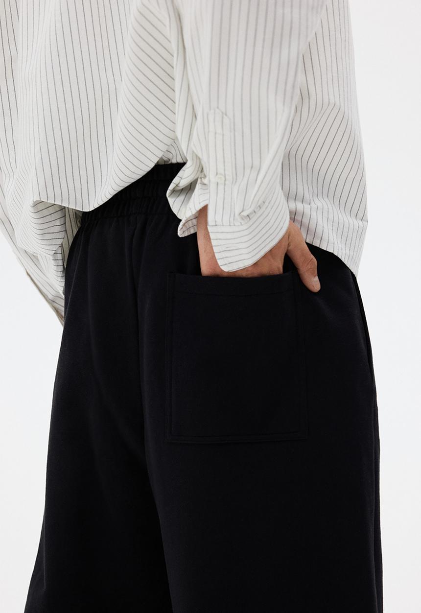 H&M - Wide-leg cotton joggers - black